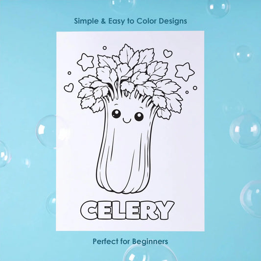 Vegetables Coloring Pages for Kids, Healthy Food Theme Printable, Preschool Learning Activity,