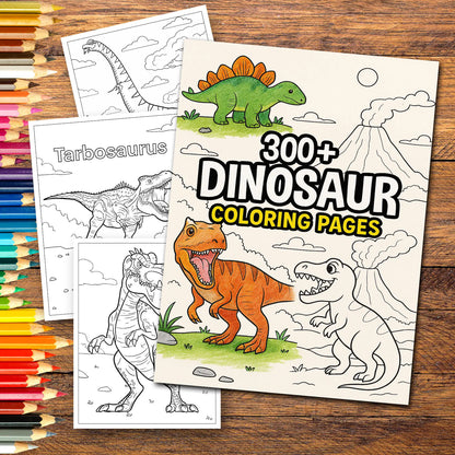 300+ Dinosaur Coloring Pages | Printable Kids Activity Book (PDF)