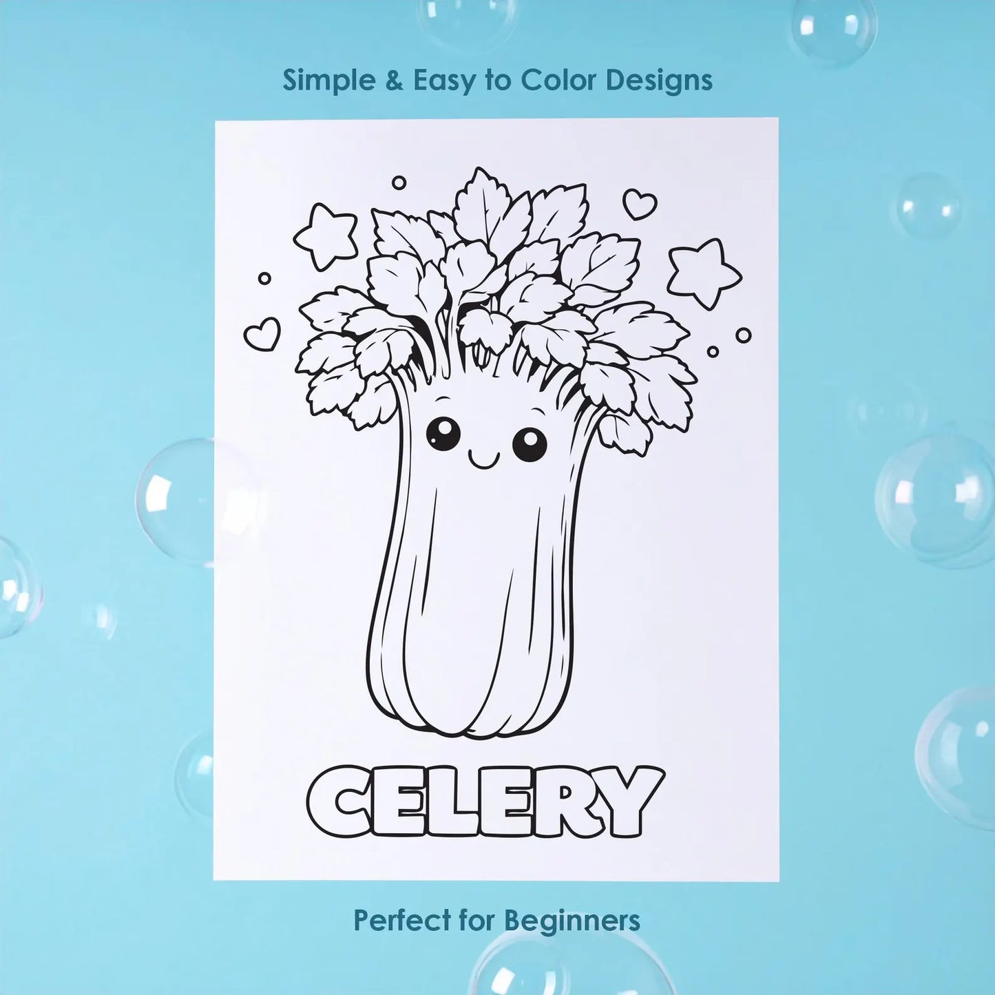 Vegetables Coloring Pages for Kids, Healthy Food Theme Printable, Preschool Learning Activity,