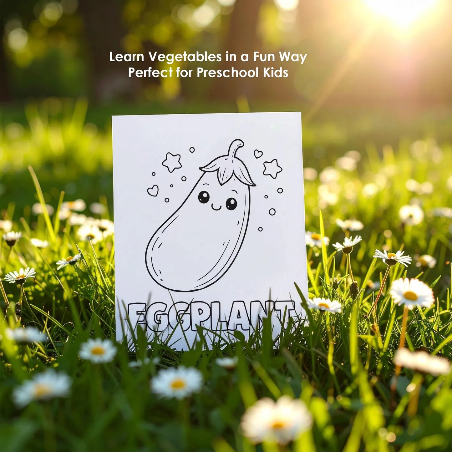Vegetables Coloring Pages for Kids, Healthy Food Theme Printable, Preschool Learning Activity,